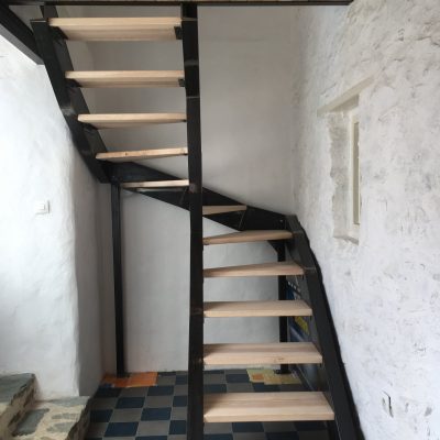 Conception d'un escalier avec garde corps en colimaçon